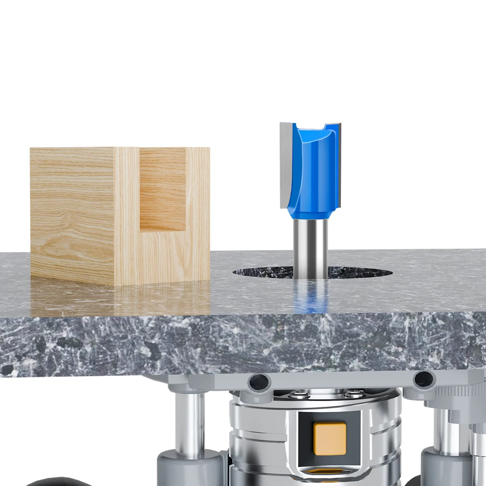 1 PC 8mm Shank 3 มม.-20 มม.ตรงบิตทังสเตนคาร์ไบด์ขลุ่ยคู่ Router Bits เครื่องตัดไม้ไม้เครื่องมือ