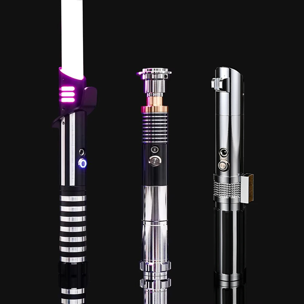 Luke RGB Metallo Spada Laser Spada Laser Sciabola De Luz Kpop Lightstick Lampeggiante Rave Giocattoli Espada Brinquedos Juguetes Zabawki