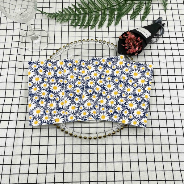 20 шт., одноразовые бумажные салфетки с цветочным принтом