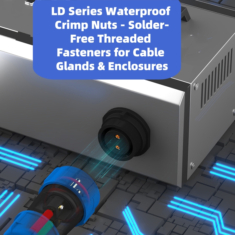 LD12/16/20/28 Lötfreier IP68-Luftfahrtstecker 2/3/4/5/6/7/9 Pin – Muttermontage-Buchse für Solar/Marine/Automobil/LED