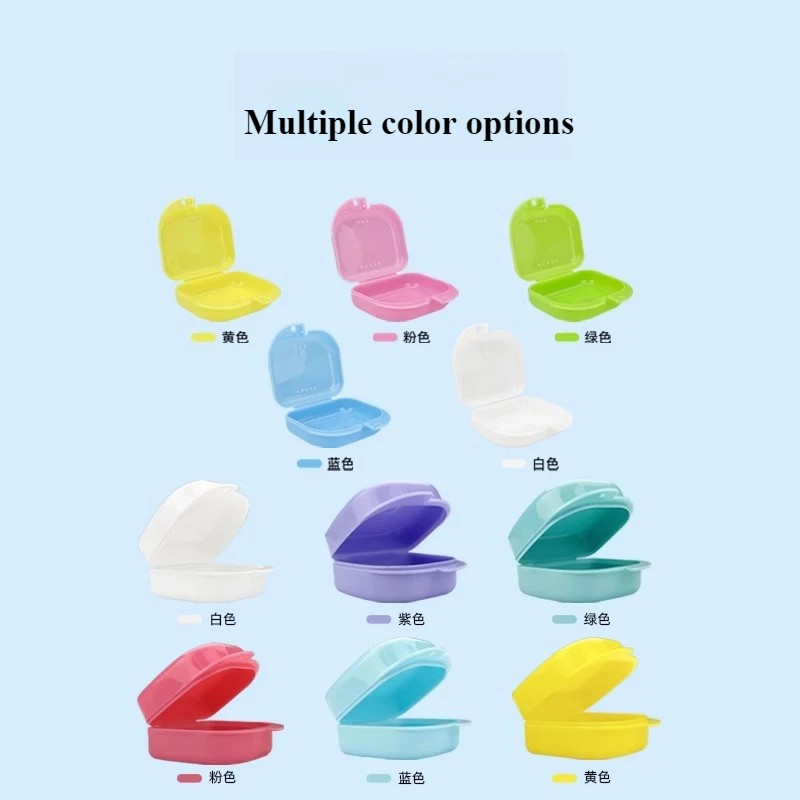 Breathable Antiskid Portable Retainer Storage Box for Invisible Braces Orthotics Travel Case Denture Box Denture Storage Tool