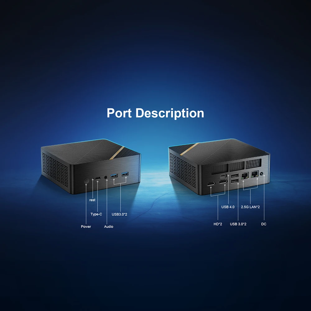 Chatreey AN4 Mini PC R7 8845HS 780M คอมพิวเตอร์เดสก์ท็อปสําหรับเล่นเกมพร้อม WiFi 6/บลูทูธ 5.2/ HDMI/USB 4.0