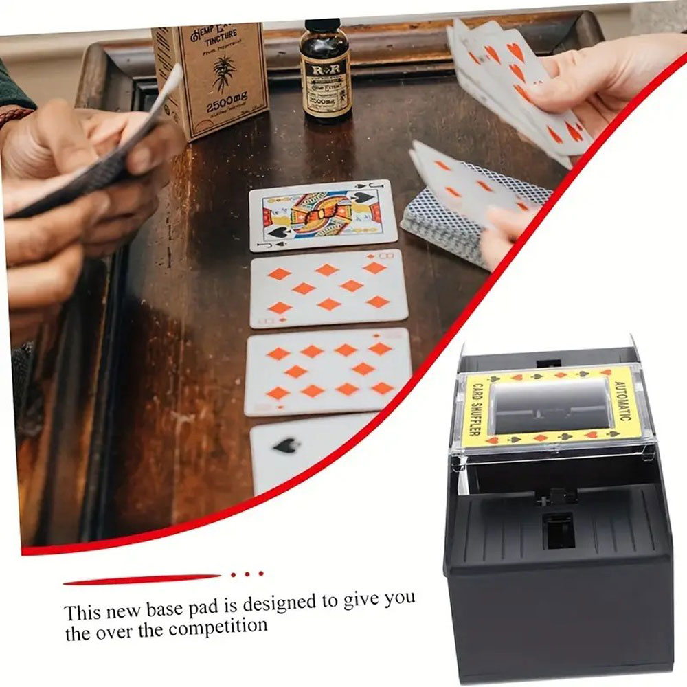 Automatische Poker Card Shuffler Bordspellen Op batterijen werkende speelkaarten voor Shuffle 2-deck Automatische handslinger Thuiskaartspellen