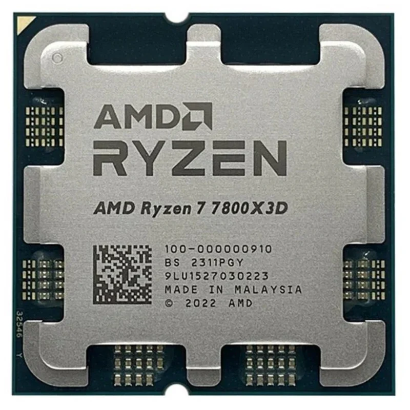 AMD Ryzen 7 7800X3D 4.2GHz L3=96M Processor 120W 8-Core 16-Thread R7 7800X3D Socket AM5 5NM DDR5 but No Fan