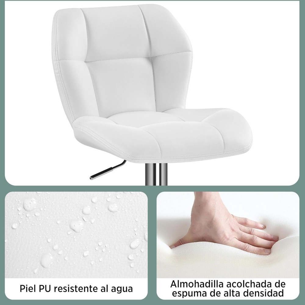 Taburete de Altura Ajustable 89-111 cm Taburete Industrial Metal Silla