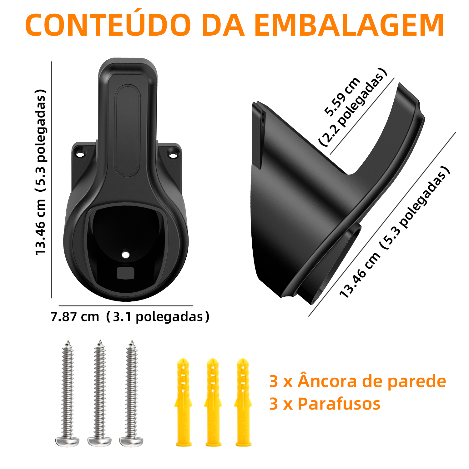 Suporte portátil para tomada de carregador ev, suporte para teslaacs tipo 1 type2 gb/t, suporte de montagem na parede para carregador de carro, cabo de carregamento