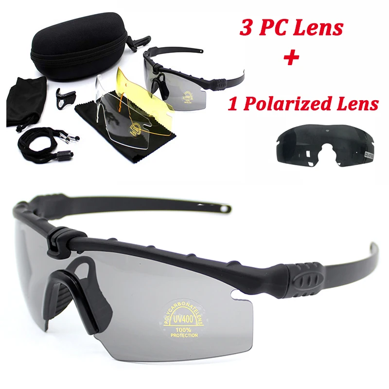 Outdoor Military Tactical Glasses UV400 Protective Glasses Air Gun Shooting Safety Goggles Hunting Polarized Sports Sunglasses