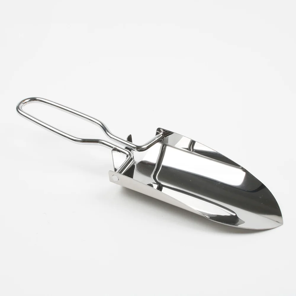 Mini Thép Không Gỉ Dụng Cụ Làm Vườn Thu Gọn Gấp Xẻng Cắm Trại Spade Công Cụ Làm Vườn Vải Trọn Gói Miễn Phí Vận Chuyển