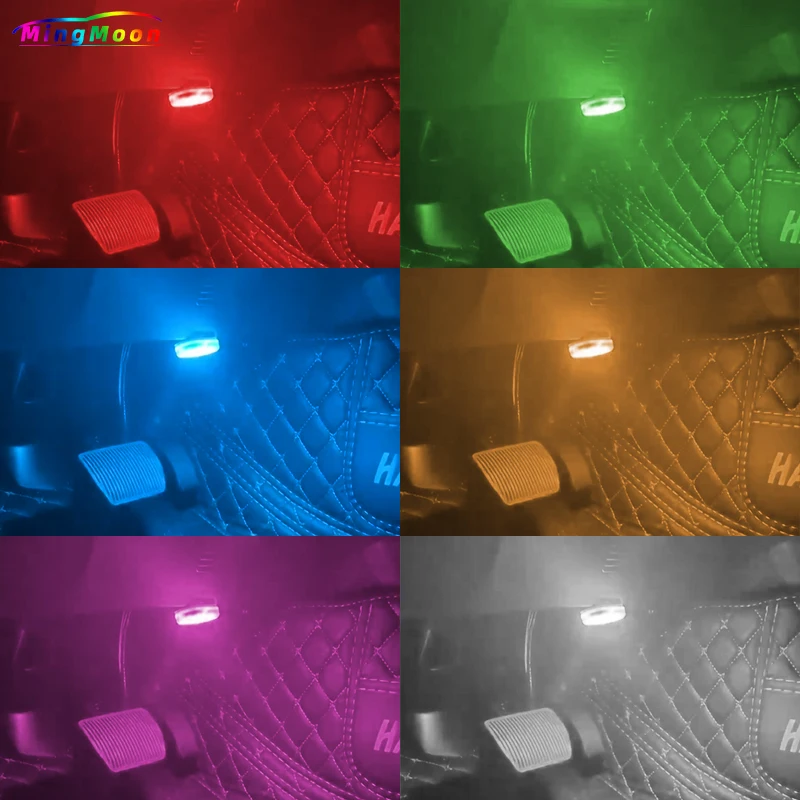 Mini sem fio LED Touch Light para carro, iluminação interior, Auto telhado, lâmpada de leitura do teto, porta, pé, tronco, caixa de armazenamento, carregamento USB