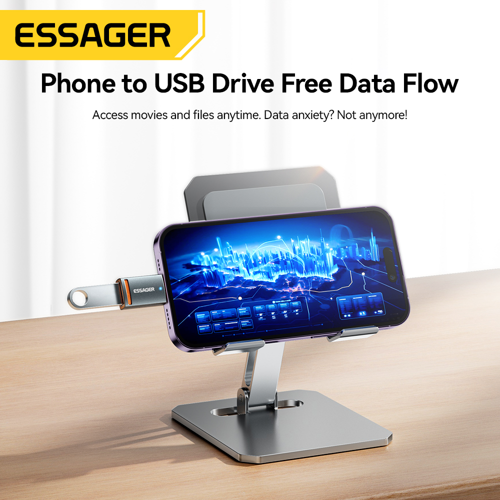 Essager USB3.0 OTG アダプター Type-C USB-A マイクロメス - USB マイクロ iP Type-C オスコンバーター Macbook Xiaomi iPhone OTG アダプター用