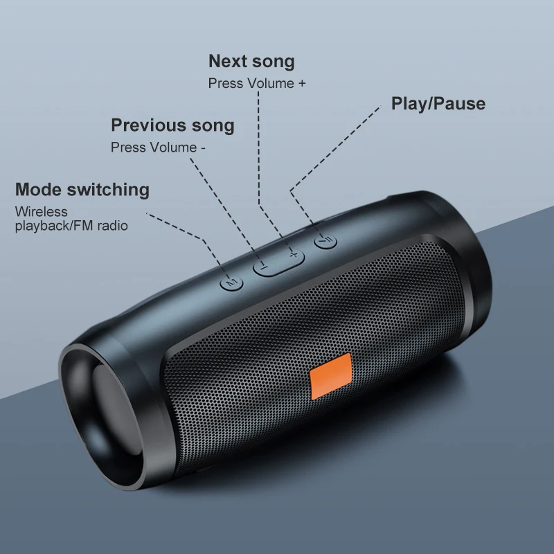 Bluetooth-Lautsprecher, Dual-Lautsprecher, Stereo, für den Außenbereich, Tfusb-Wiedergabe, FM-Sprachübertragung, tragbarer Subwoofer 50, kabelloser Lautsprecher