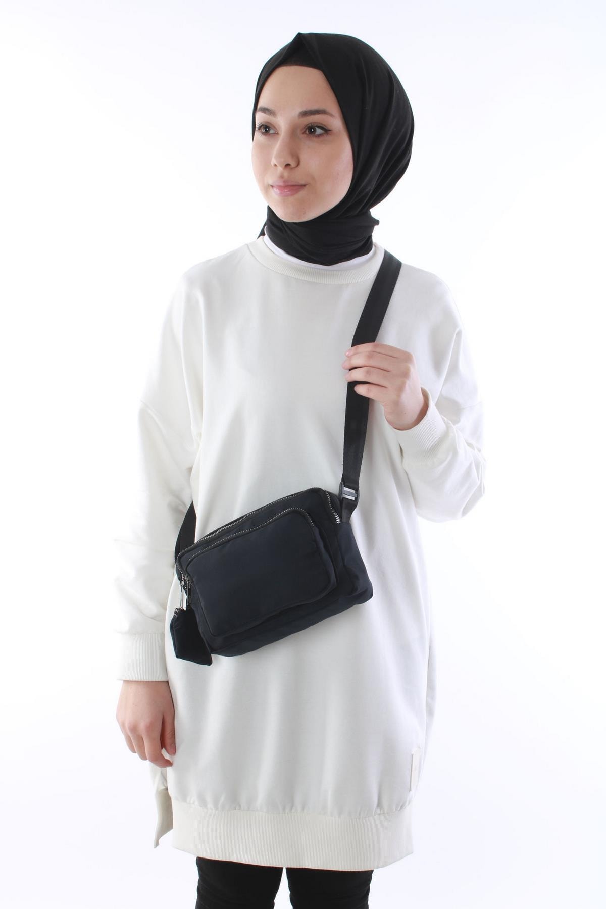 Dompet Wanita Tas Bahu Rinci Tren Fashion Biru Navy Tas Musim 2022 Berkualitas Wanita Muda Panjang Pendek