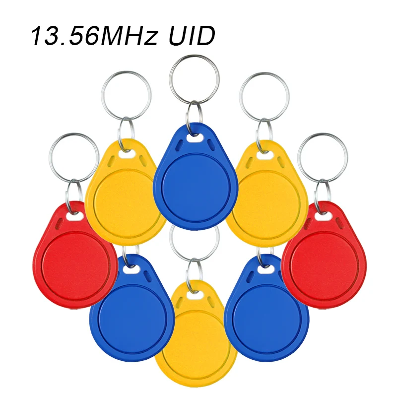 UID 5/10/20 piezas 13,56 Mhz RFID reemplazable ficha inteligente copia multicolor llavero escritura copia clon cierre etiqueta para Mif 1k S50