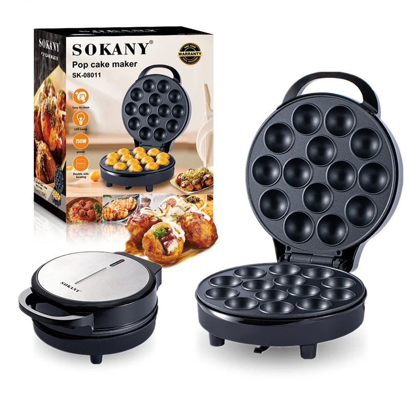 750W Electric Cake Pop Maker Non-Stick 14 Cake Capacity Cupcake Maker Griddle Donuts Octopus Balls for Kids Birthday Party