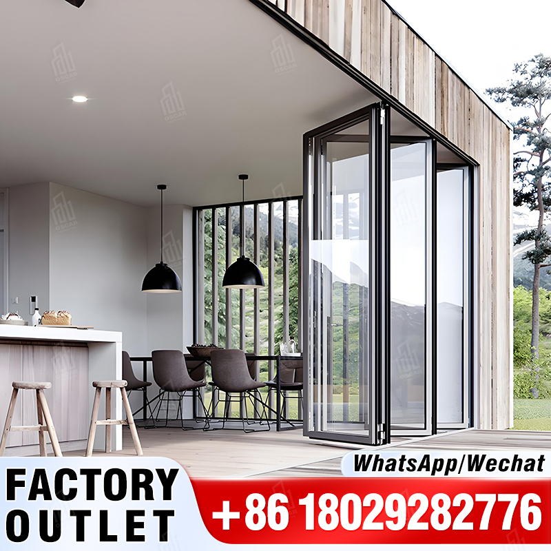 preço da porta dobrável/dobrável em alumínio