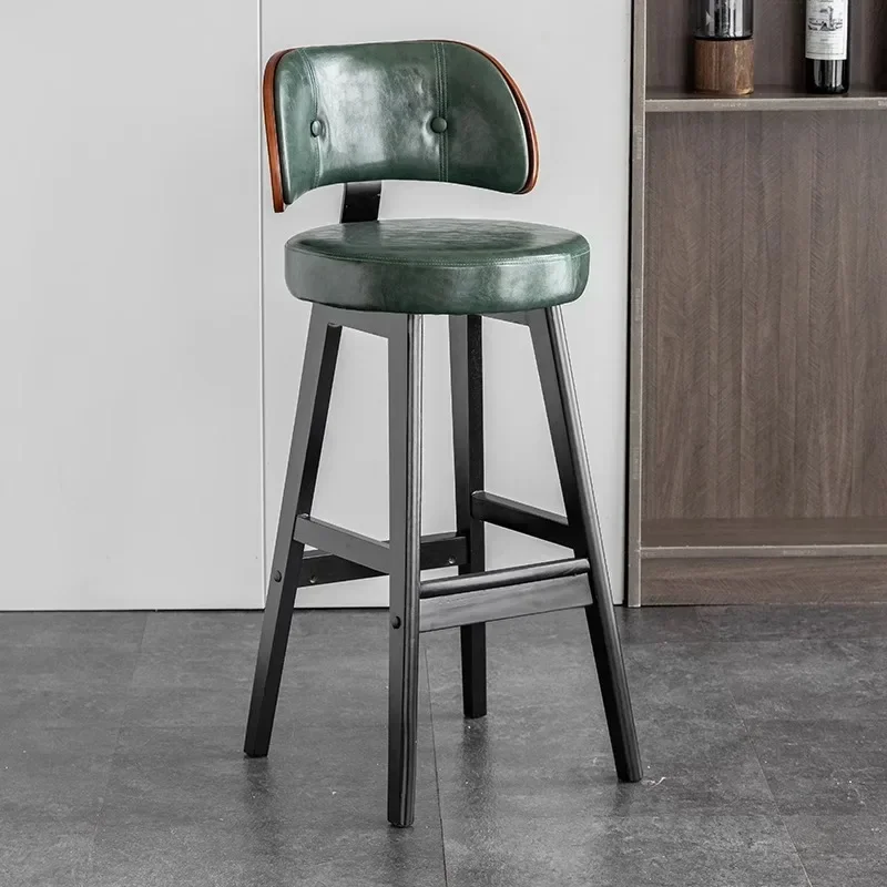 Hoker เก้าอี้บาร์สูงเก้าอี้ Designer เก้าอี้หมุนห้องครัวเล็บ Modern Design เก้าอี้ Nordic สูง Poltrona เฟอร์นิเจอร์ไม้