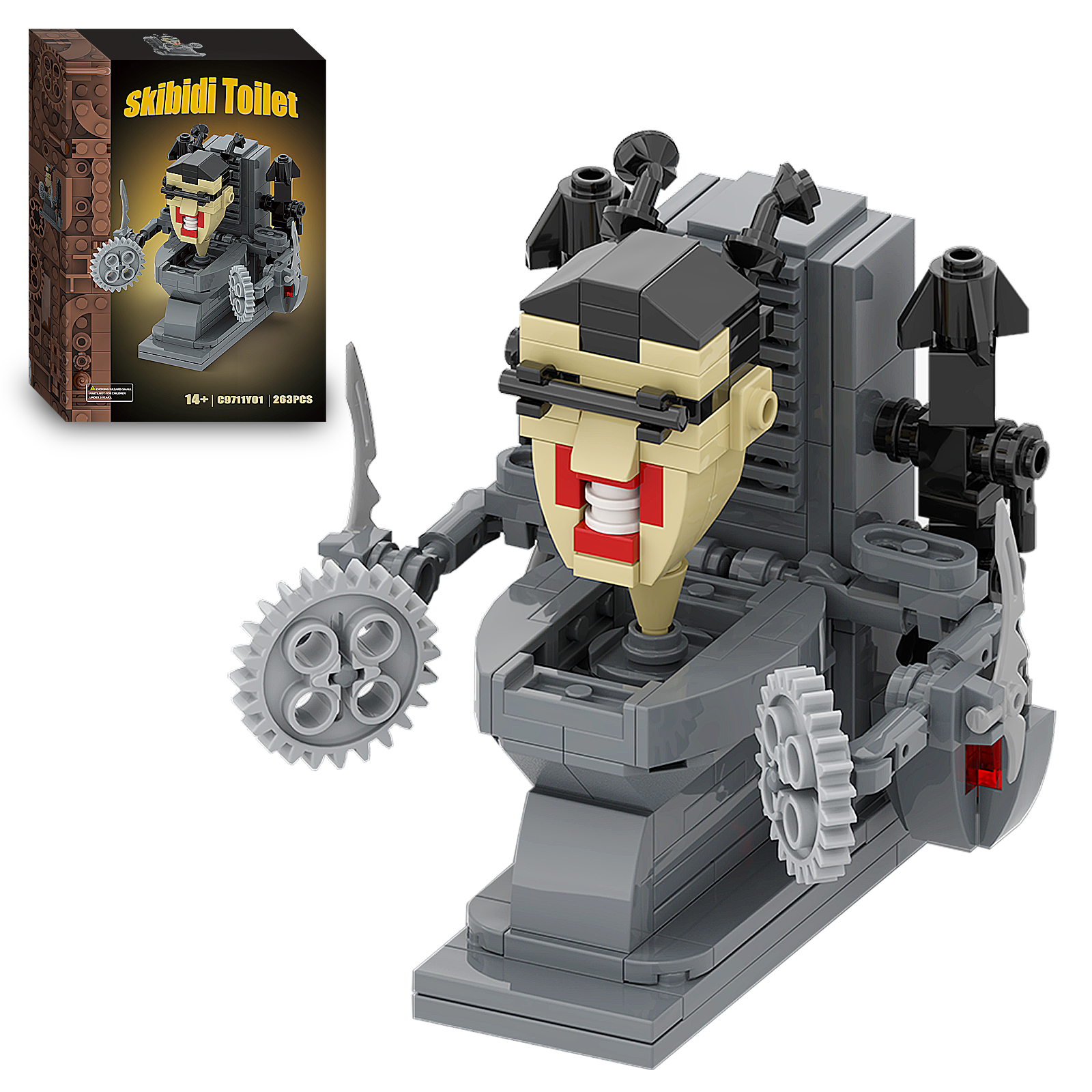 Skibidi トイレットマン vs モニター ビルディングブロック オーディオとカメラマンのおもちゃ 子供 大人 ゲームファン向け (127/263 個)