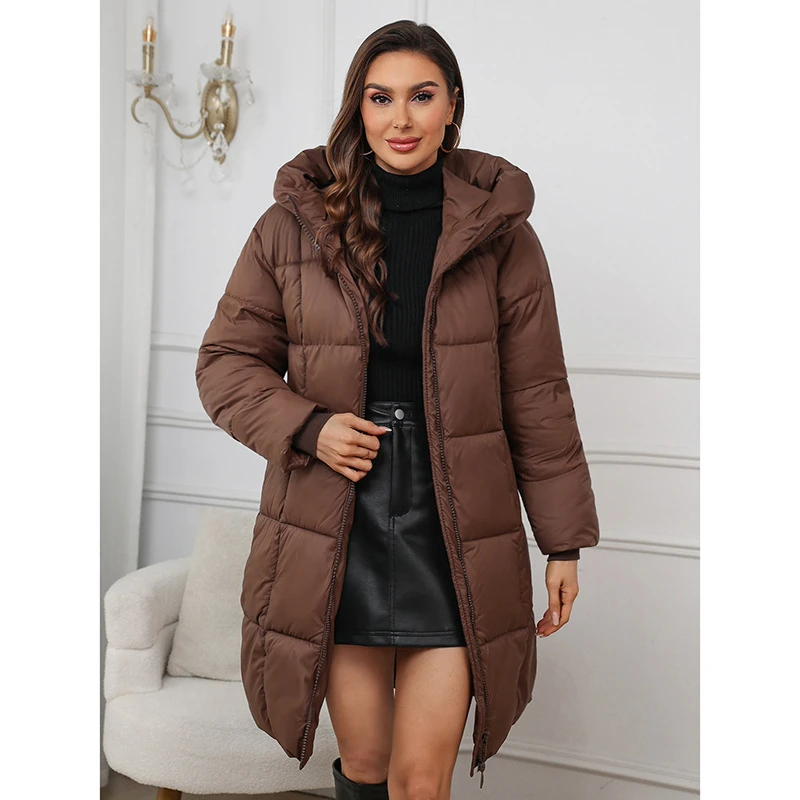 Mulheres casaco longo 2024 novo outono inverno parkas feminino grosso para baixo casaco de algodão femme casual curto quente grosso outerwear senhoras topo