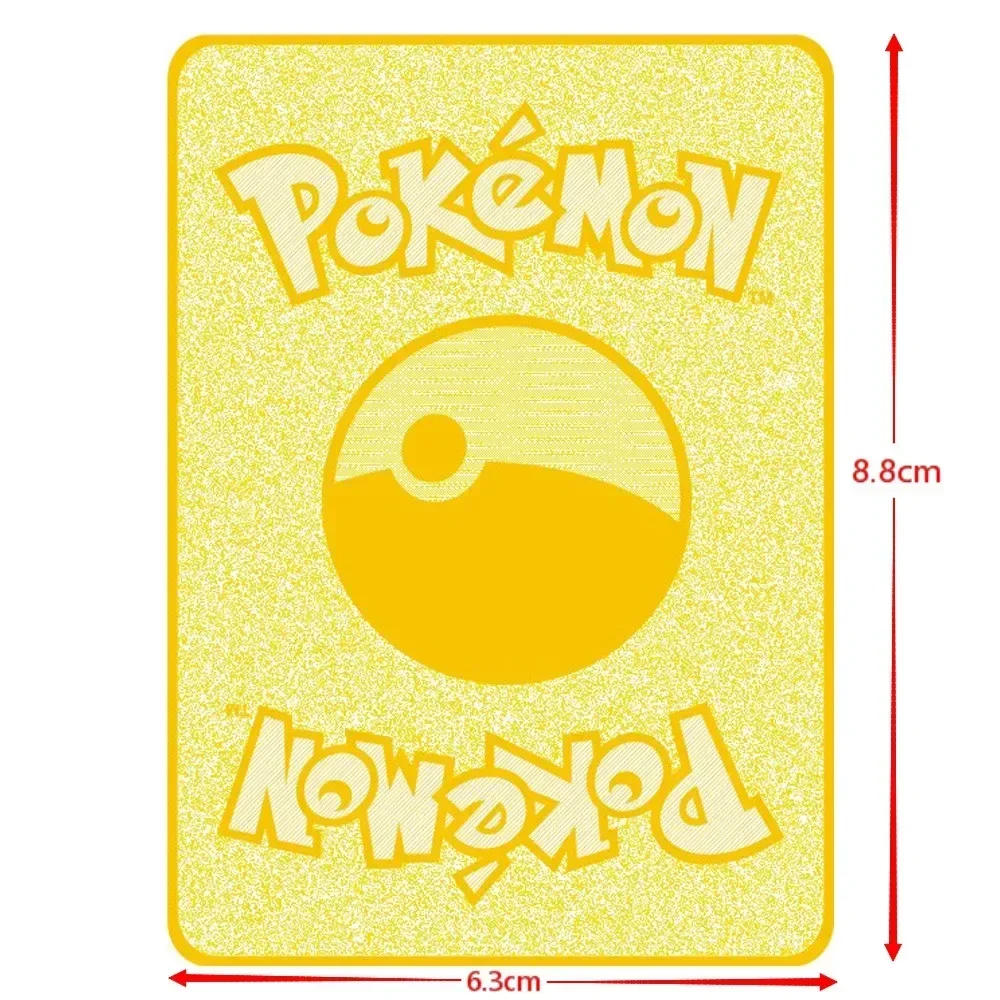โปเกมอน 183200   จุดสูง Hp Charizard Pikachu Mewtwo ทองสีดําภาษาอังกฤษฝรั่งเศสคําการ์ดโลหะ Vmax Mega GX คอลเลกชันเกมการ์ด