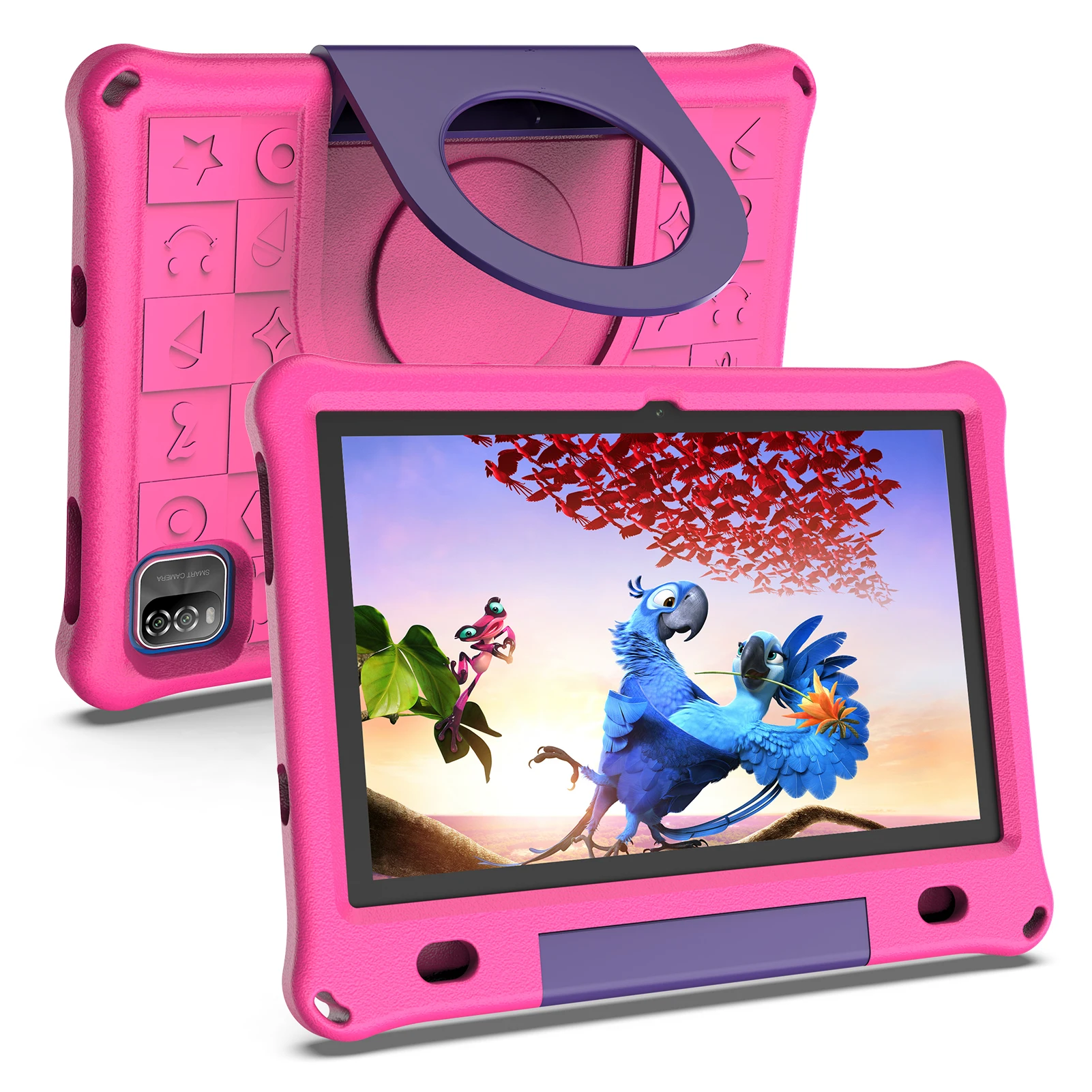 Android-Tablet für Kinder 10,1 Zoll Octa-Core mit Hülle, 64 GB 1 TB erweiterbar für Kleinkinder, Elternsteuerung, Dual-Kamera,