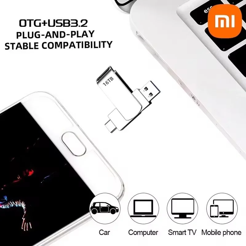 Xiaomi 16TB USB 3,2 unidades Flash transferencia de alta velocidad Metal Pendrive tarjeta de memoria Pendrive Flash Disk Memoria palo impermeable