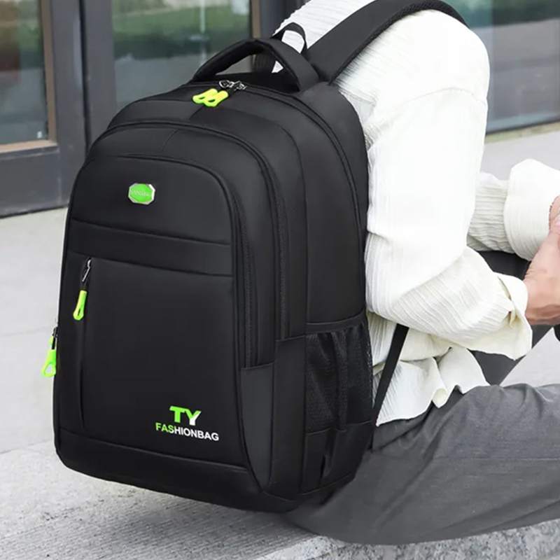 Neutral style backpack suitable for commuting, multi-zippered for business travel, business trip, double-shoulder backpack