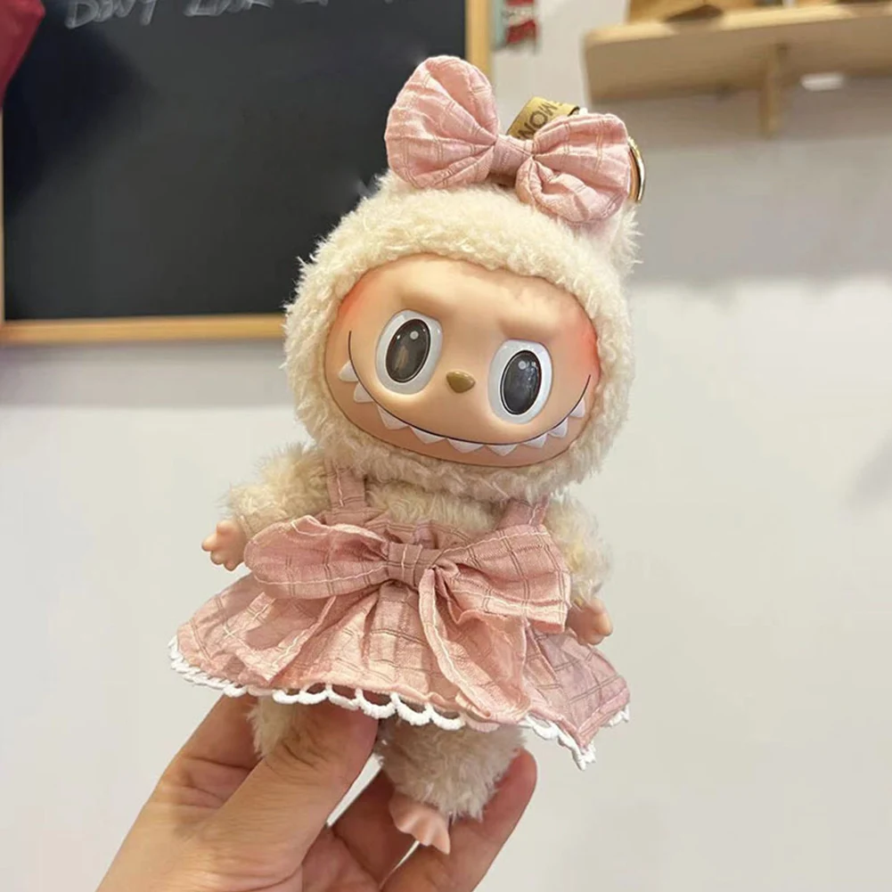 17 cm Mini Puppe Kleidung Für Korea Kpop Labubu V1 V2 Idol Puppen Nette Dekoration Macaron Kleidung Geschenk Outfit Zubehör