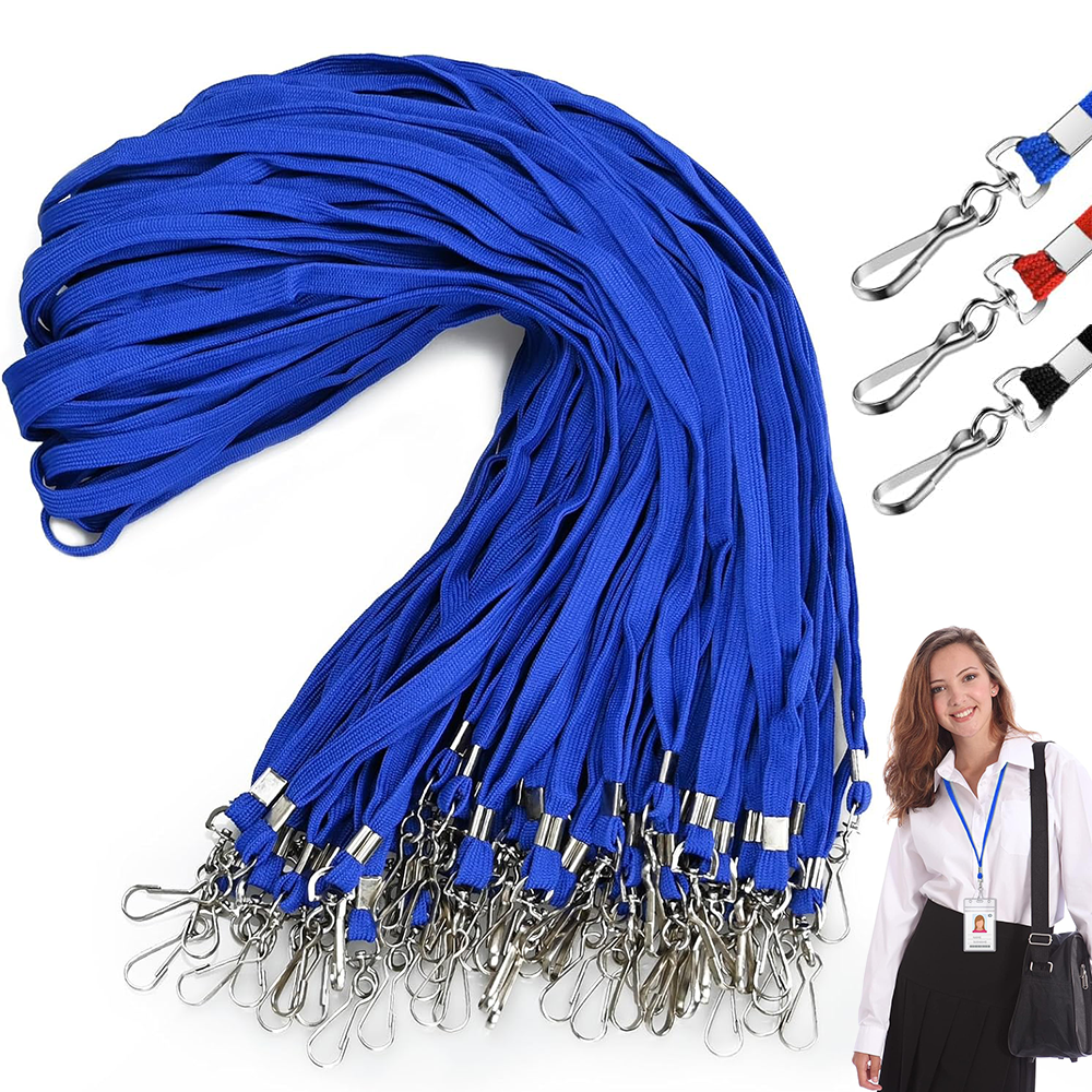50pcs Lanyard For Badge Holder With Security Clip