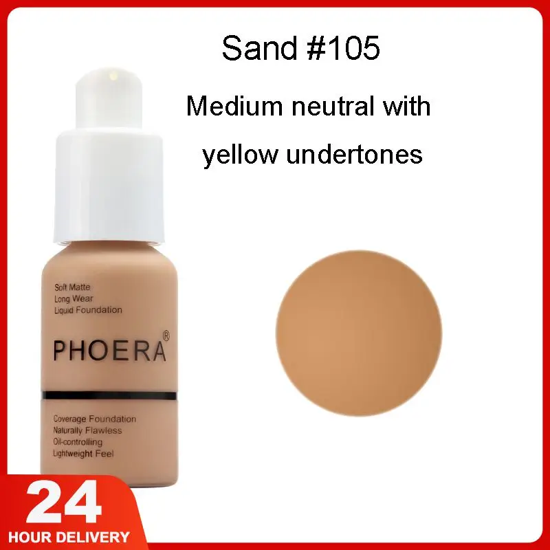 PHOERA-Base de maquillaje de 30ML, crema Mineral para blanquear al tacto, corrector, suave, mate, control de aceite, oferta, TSLM1