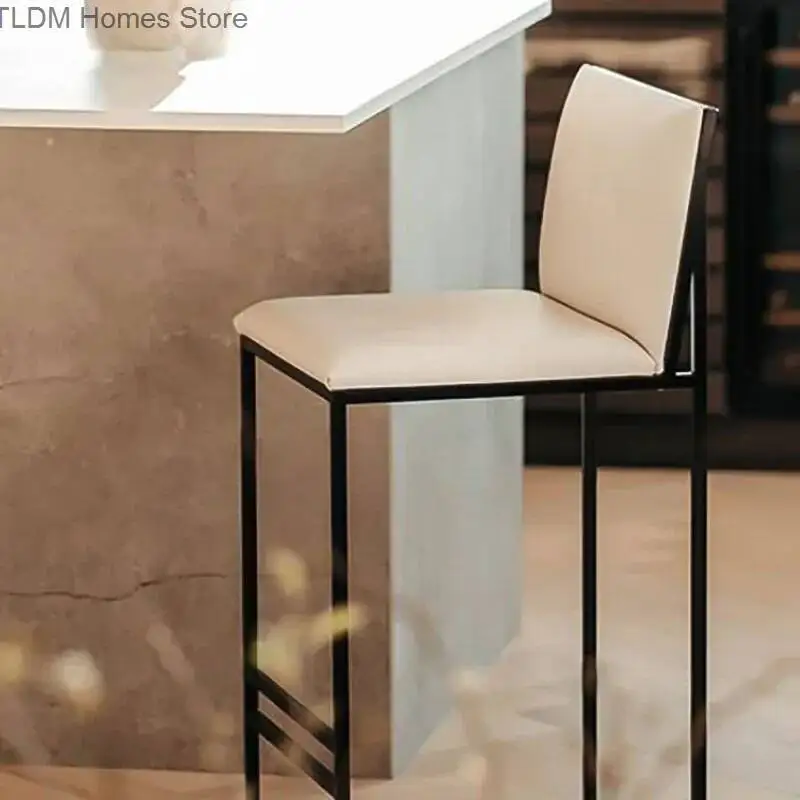 Recepção alta ilha bancos de barra luxo nordic designer metal cozinha balcão fezes bancos encosto stoel móveis para casa xr50by