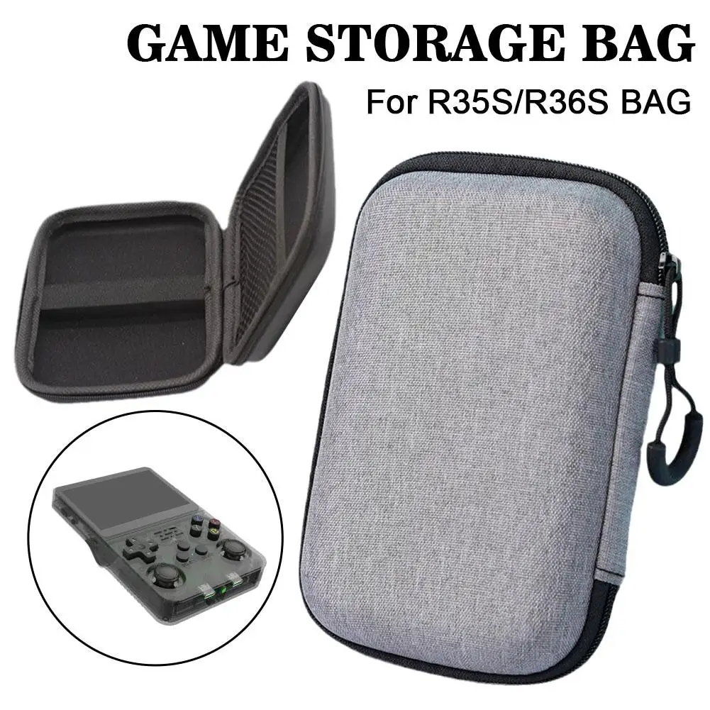 Para r36s/r35 plus saco de armazenamento console jogo eva duro portátil proteger acessórios do jogo carry case para console jogo r36s