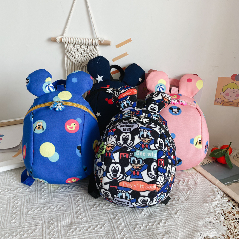 Disney Cartoon Mickey Mouse Rucksack Kinder Rucksack Donald Ente Kindergarten Schult asche Kinder Mädchen Junge Zubehör Tasche Geschenke