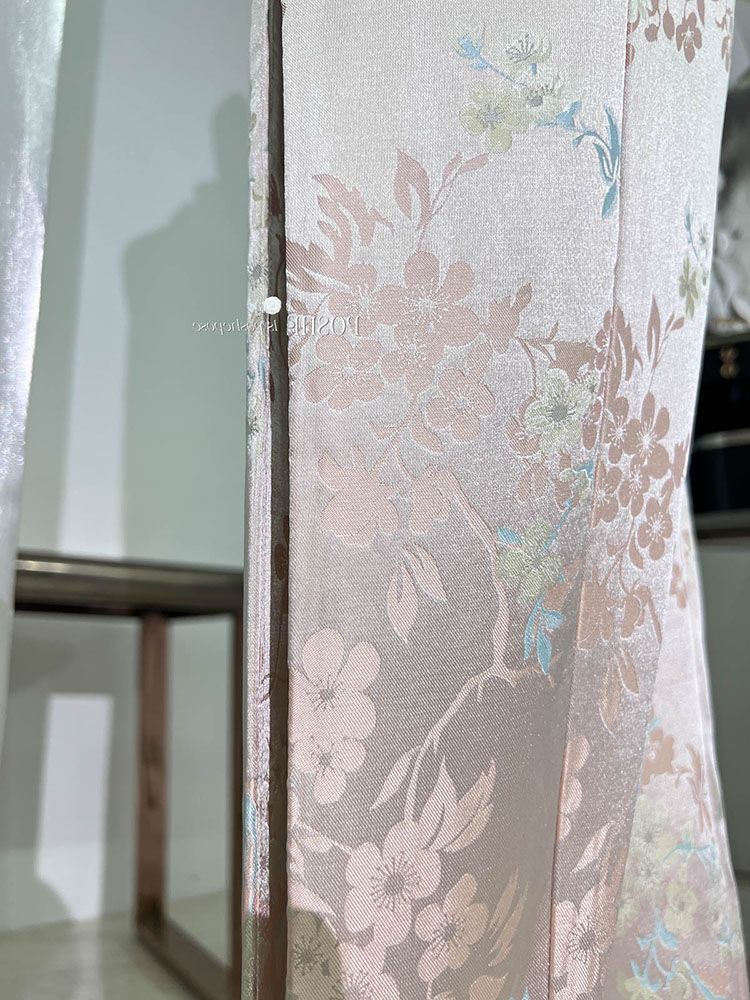 레트로 치파오 슬릿 섹시한 중국 스타일 핑크 Qipao 드레스 여성 우아한 데일리 드레스 의상