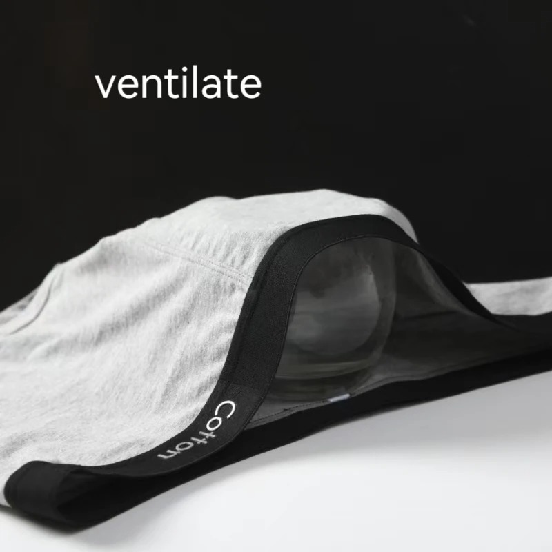 Boxers masculinos de algodão conforto cuecas preto cinza l xl xxl xxxl respirável moda fitness esportes