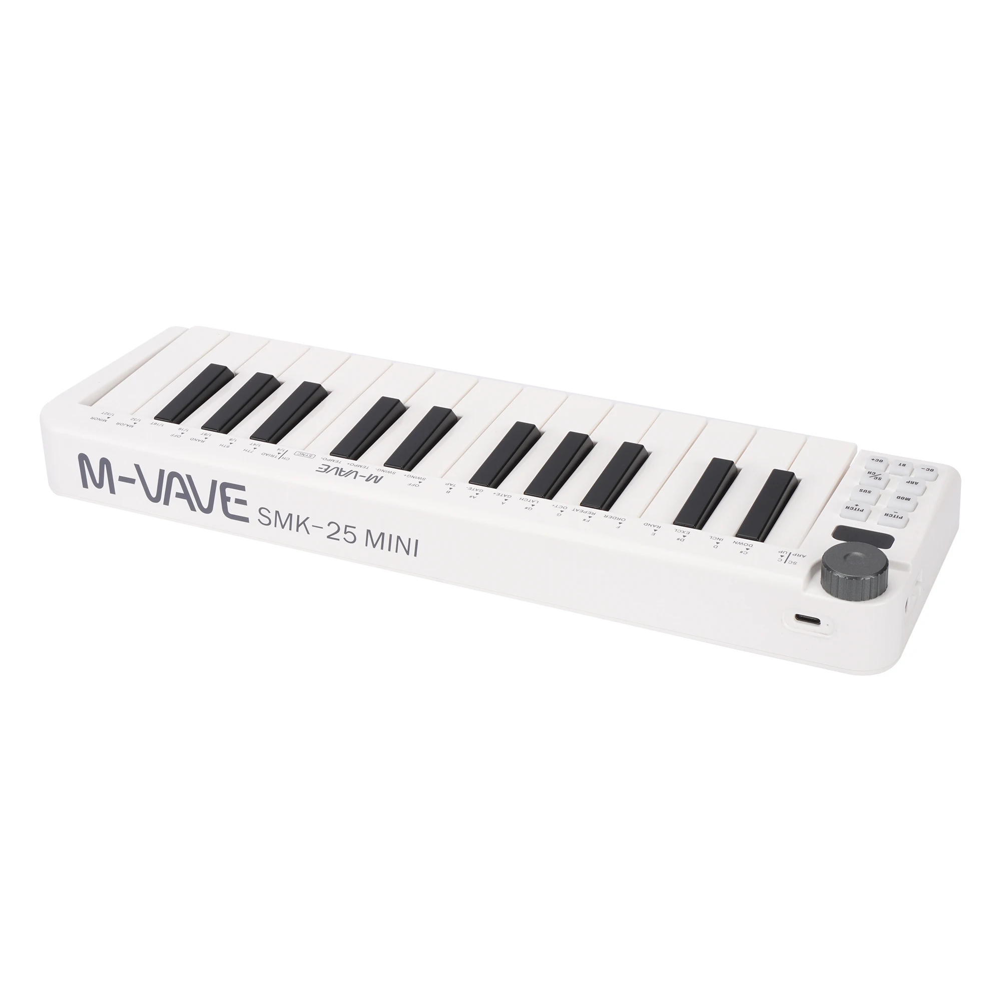 Teclado MIDI de M-VAVE, dispositivo recargable de 25 teclas, instrumento de Control, miniteclado USB portátil, mando MIDI
