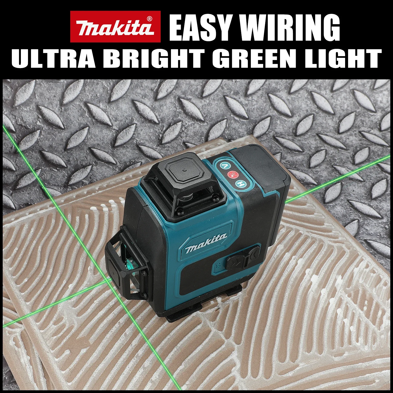 Makita 16-Line Laser Level Green Line Self-Leveling High-precision Portable 360 Vertical Cross Super Powerful Green Beam