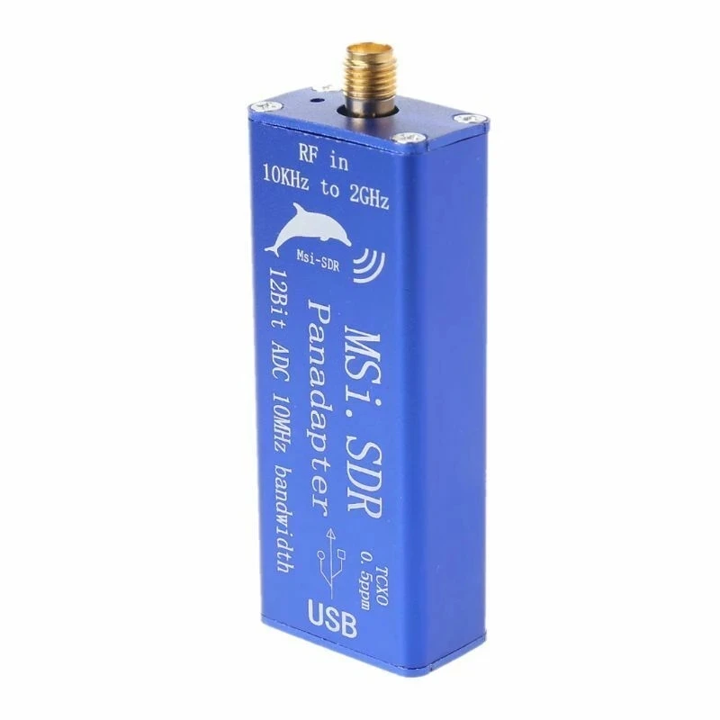 MSI-SDR 10kHz a 2GHz Panadapter Receptor SDR TCXO 0.5ppm 12 bits ADC HF UHF VHF FM RSP