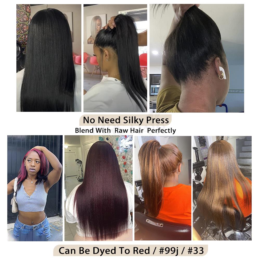MRS HAIR Lichte Yaki Tape In Hair Extensions Echt haar Cuticula Remy Tape in Extensions SilkPressed Yaki Tape ins 12-26 inch 20 stuks