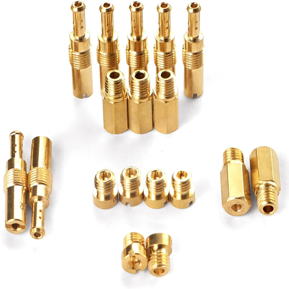 40PCS Carburetor Main Jet Slow Pilot Jet Kit Include 30pcs Main Jets and 10pcs Slow Pilot Jet for PWK Keihin OKO CVK Crab