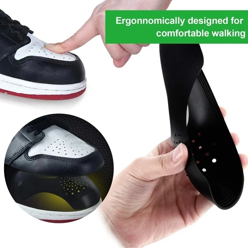 Protector de zapatillas de deporte antiarrugas, soporte de punta, ensanchador de cabeza, 1 par