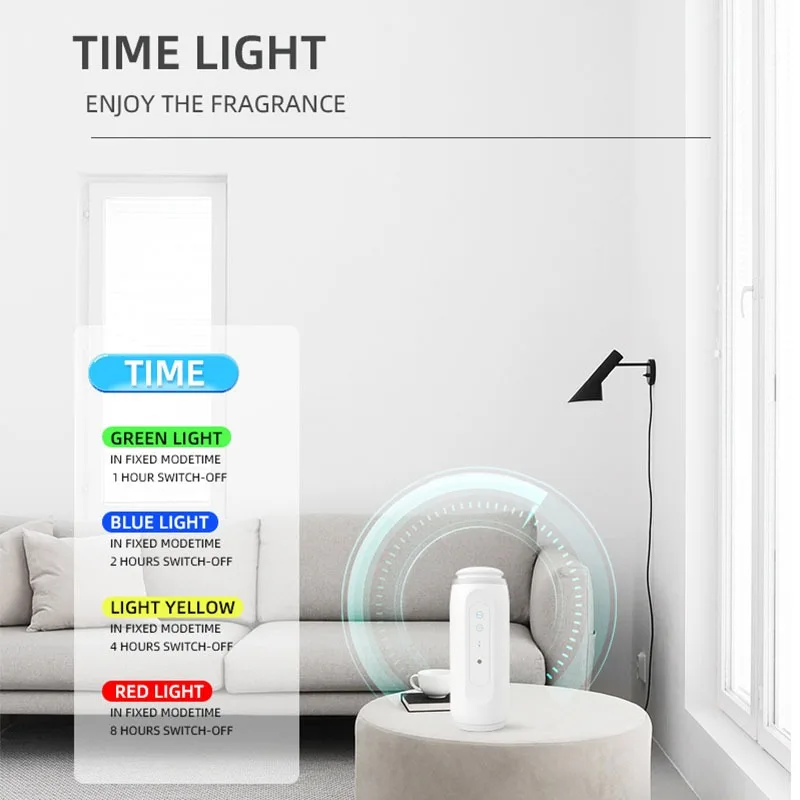 Waterless Essential Oil Diffuser ปลั๊กผนัง Aroma Oil Diffuser Cool Mist กลิ่นไฟฟ้าเครื่องสมาร์ทบลูทูธสําหรับ Home