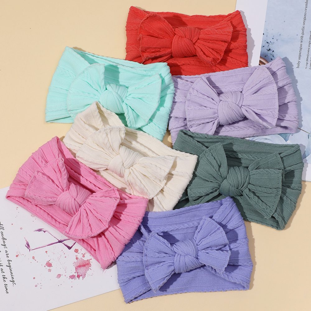 Baby Accessories For Newborn Toddler Kids Baby Girl Boy Headband Nylon Jacquard Hair bandand Solid Colour Elastic Hair Accessori