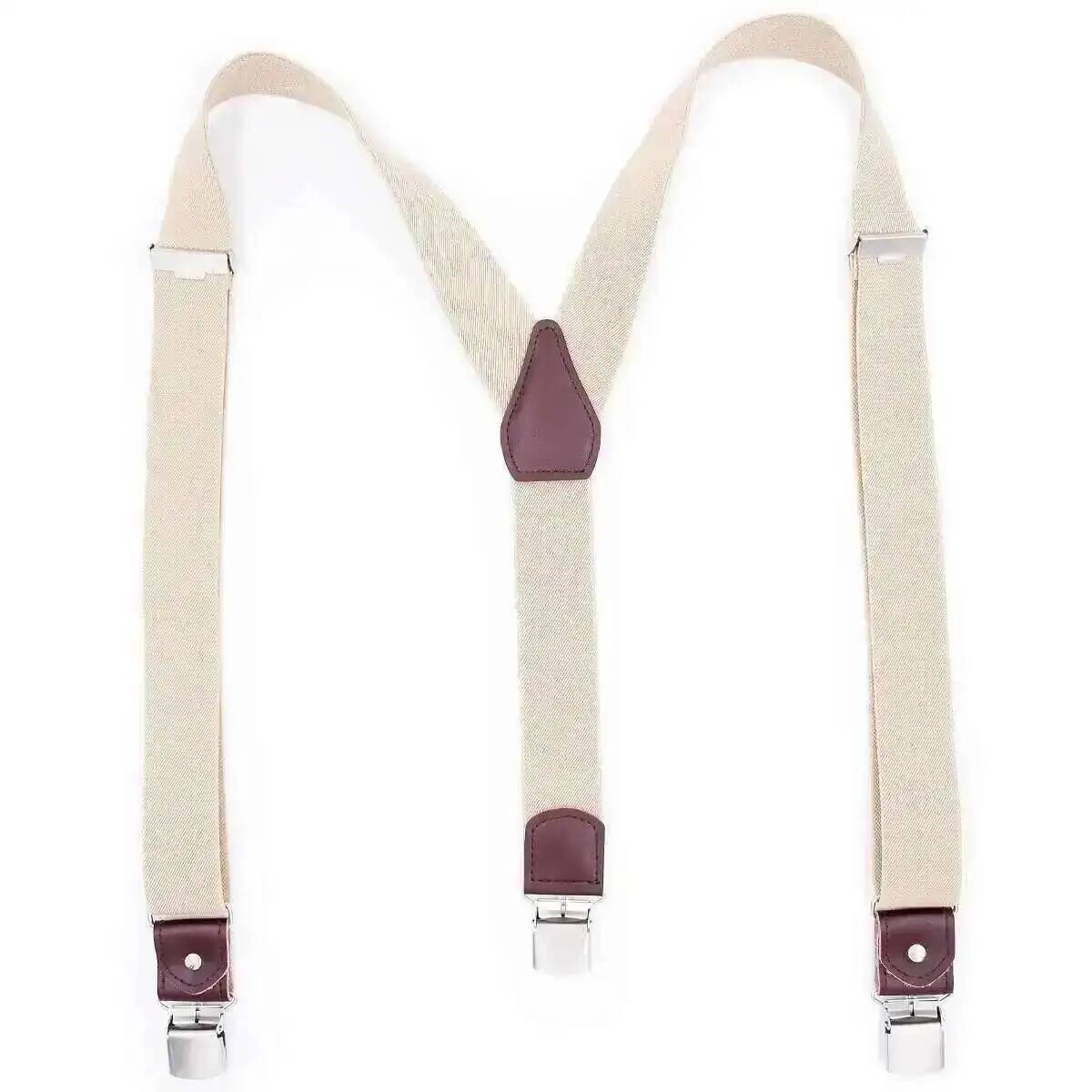 3 clip design uomo donna 35 mm di larghezza bretelle regolabili clip-on Y-Back bretelle sling cintura elastica porta pantaloni abbigliamento da sposa