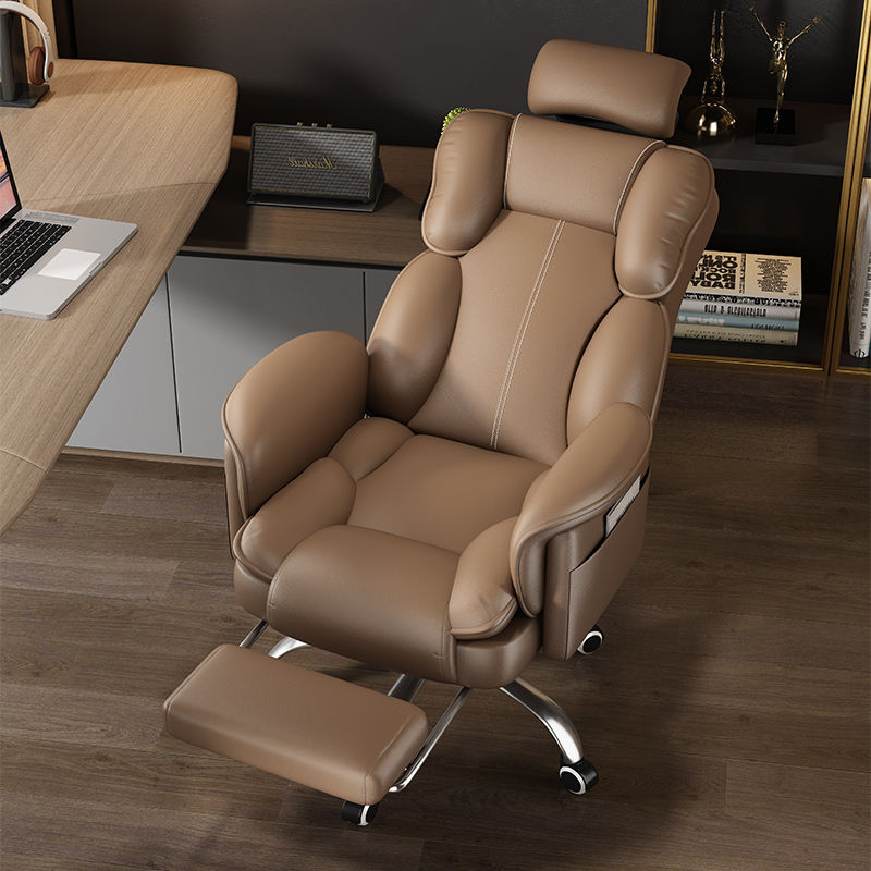 Computer chair, home electronic sports chair, comfortable and durable leather office chair, rotating lift chair