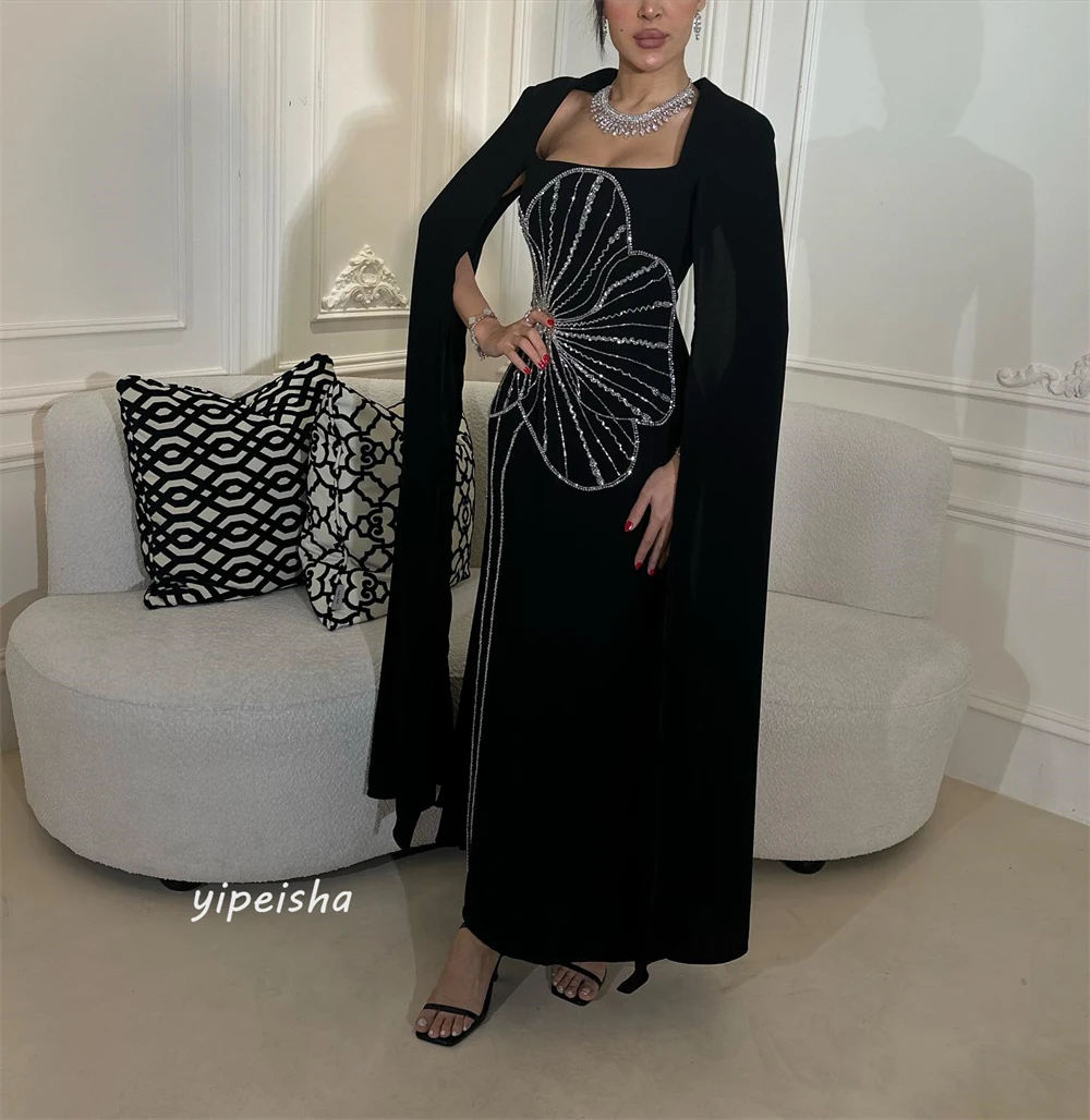 ที่กําหนดเอง Jiayigong ประดับด้วยลูกปัดงานแต่งงาน A-Line สแควร์คอ Bespoke โอกาสชุด Midi ชุด