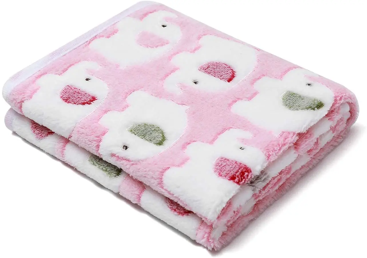 ช้างน่ารักผ้าห่มเด็กทารกแรกเกิด Swaddle Wrap ผ้าปูที่นอน Soft WARM ทารกผ้านวม Coral Velvet รถเข็นเด็กทารกอุปกรณ์เสริม