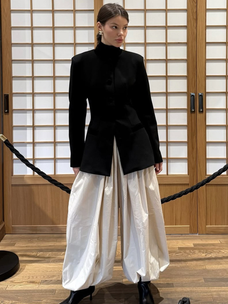 Trendix Casual Loose Lantern Pant Women Summer Fashion Solid High Waist Drawsting Ankle Trouster Street Party Bloomers Pants