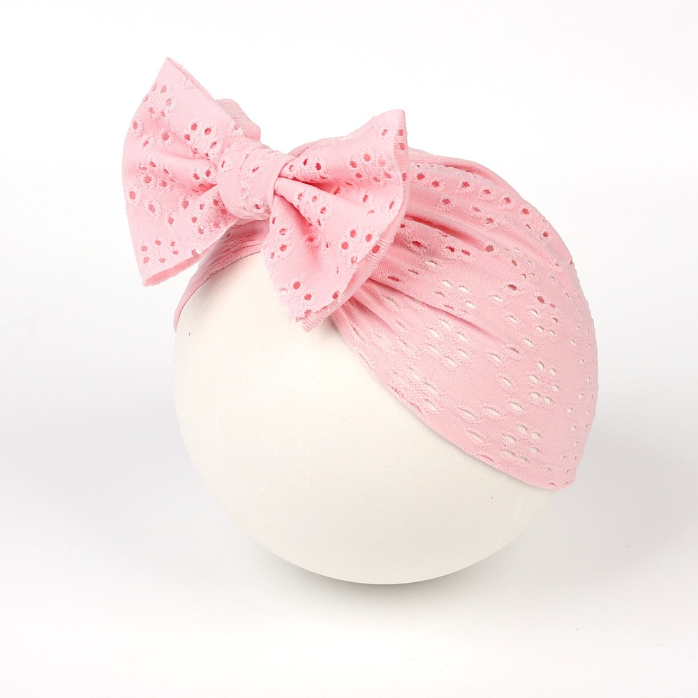 Respirável oco fora poroso arco Fetal Cap para crianças, cocar, cor sólida, branco, verde, rosa, bebê, 3 pcs