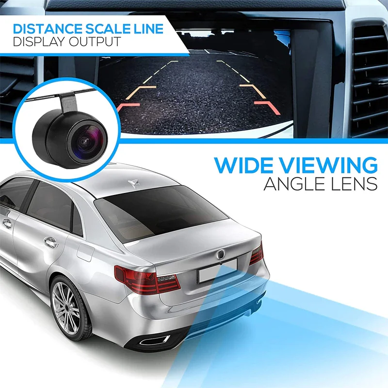 Camera Quan Sát Phía Sau Xe Ban Đêm Đảo Chiều Tự Động Bãi Đậu Xe Camera IP68 Chống Nước CCD LED Tự Động Sạc Dự Phòng Màn Hình 170 Độ HD hình Ảnh