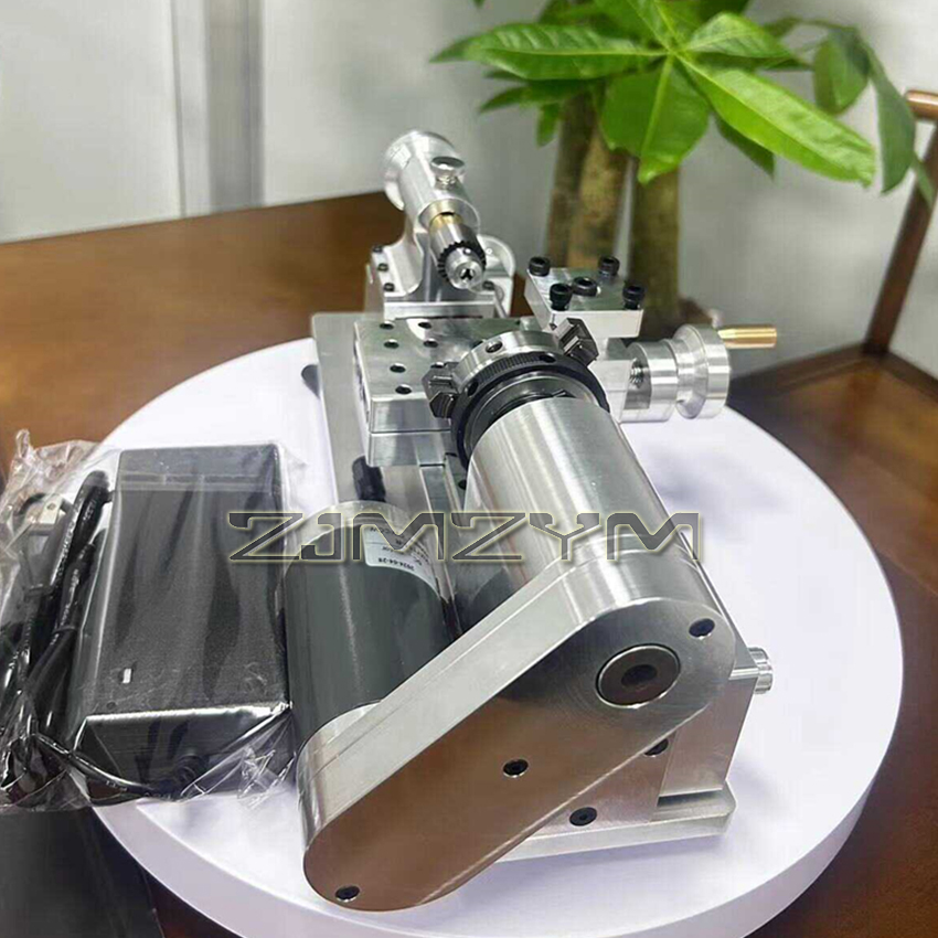 DIY Mini Lathe Multifunctional Household Woodworking Homemade Small Lathe Portable Desktop Micro-Lathe 110V-220V 100-2500r/min